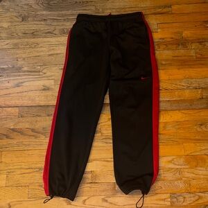 Nike Black and Red Track Pants